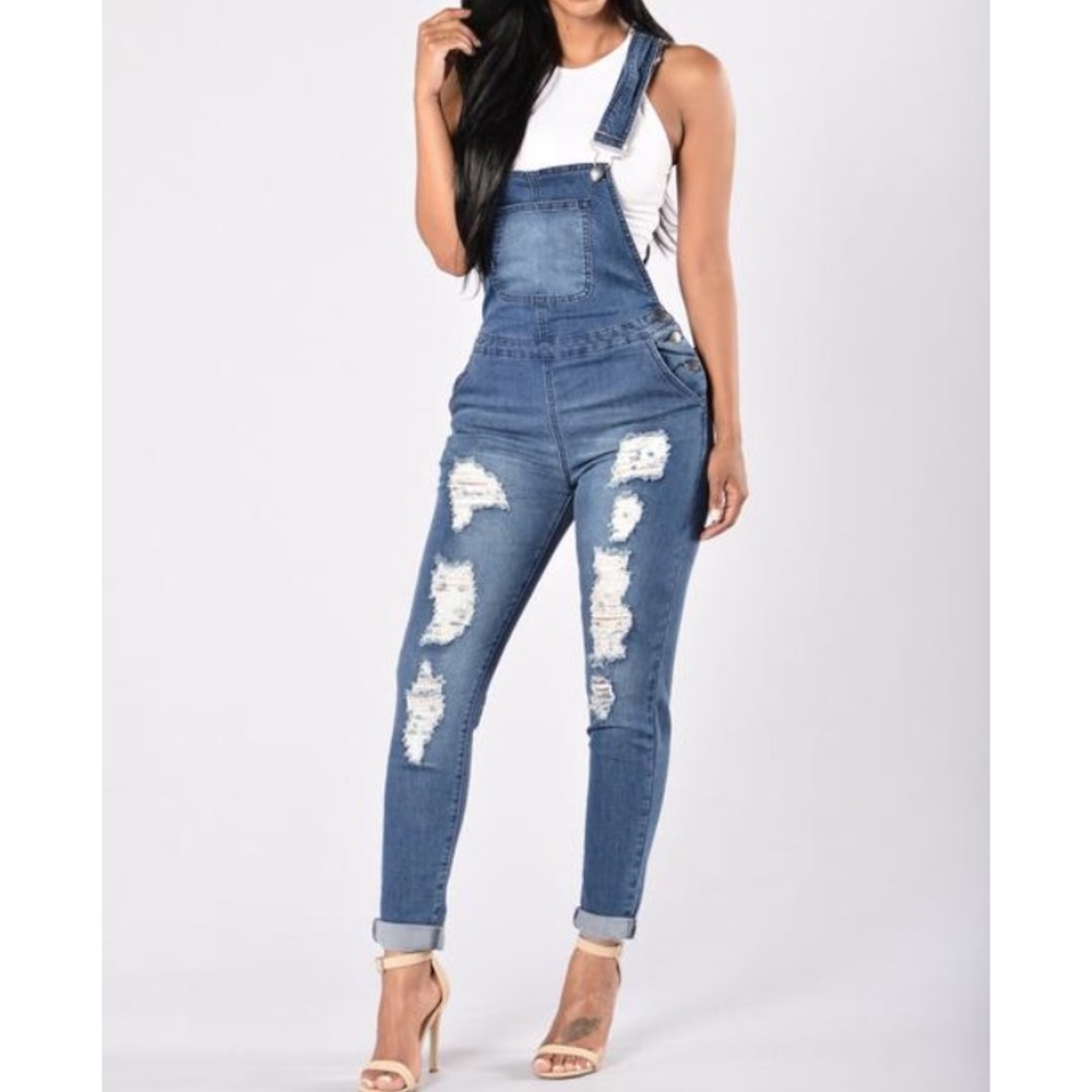Fashion nova Denim Overalls